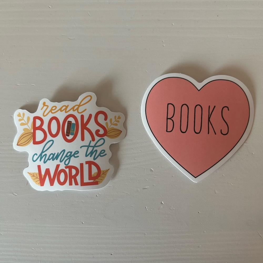 Free with any purchase! Book-Themed Sticker Set